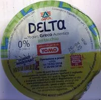 Mängden socker i Delta yogurt greco 0% pistacchio