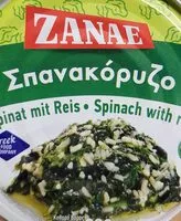Mängden socker i Spinach with rice, spinach