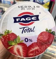 Mängden socker i Yaourt Grec FAGE Total 0% a la fraise