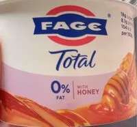 Mängden socker i Fage Total 0% with honey