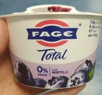 Mängden socker i Fage Total mirtilli