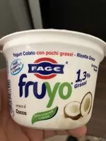 Mängden socker i Fage Fruyo Yogurt Intero Cocco GR