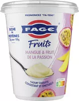 Mängden socker i FAGE Fruits Mangue & Fruit de la passion