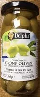 Mängden socker i Griechische Grüne Oliven mit Knoblauch, in Salzlake