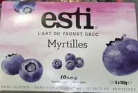 Mängden socker i Yaourt mirtilles