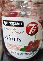 Mängden socker i Tartinade spread 4 fruits
