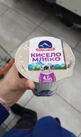 Mängden socker i Олимпус кисело мляко 4,5%