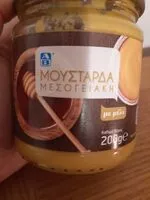 Mängden socker i μουστάρδα μεσογειακή με μέλι