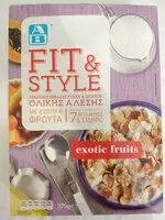 Mängden socker i Νιφάδες ρυζιού και σιταριού