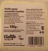 Mängden socker i Violife Saveur Mozarella tranches