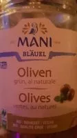 Mängden socker i Olives vertes, au naturel