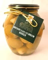 Mängden socker i elita Grüne Oliven gefüllt mit Mandeln