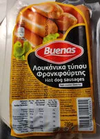 Mängden socker i Λουκάνικα Τύπου Φρανκφούρτης