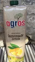 Mängden socker i AGROS 1L - LEMONADE - 1.50 Euro