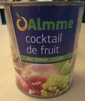 Mängden socker i Cocktail de fruit au sirop léger