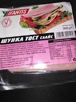 Mängden socker i Шунка тост слайс