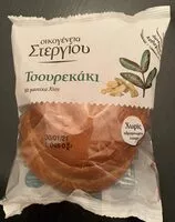 Mängden socker i Τσουρεκάκι με μαστίχα Χίου