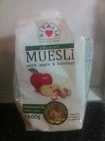 Mängden socker i Crunchy muesli with apple & hazelnut