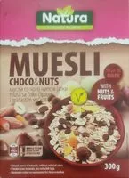 Mängden socker i Muesli Choco Nuts