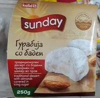 Mängden socker i КУРАБИЯ СЪНДЕЙ С БАДЕМИ