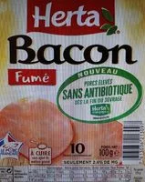 Mängden socker i Bacon fumé sans antibiotiques