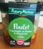 Mängden socker i Poulet conchiglie au basilic & mozzarella