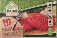 Mängden socker i 10 steaks hachés 100% pur boeuf