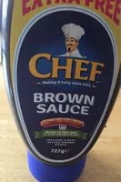 Mängden socker i Chef Brown Sauce Squeezy & 50% Extra Free (485 Grams)