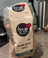 Mängden socker i Organic brown lentils