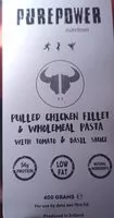 Mängden socker i Pulled chicken fillet & wholemeal pasta