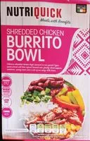 Mängden socker i Shredded chicken burrito bowl