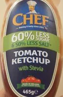 Mängden socker i Chef tomato ketchup