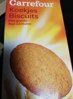 Mängden socker i Biscuits with cereals carrefour