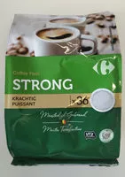 Mängden socker i Coffee pads strong