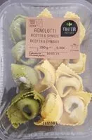 Mängden socker i Agnolotti ricotta épinards