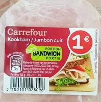 Mängden socker i Jambon cuit