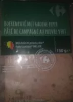 Mängden socker i Pâté de campagne au poivre vert