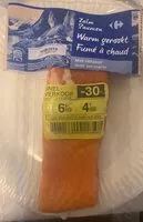 Mängden socker i Zalm warm gerookt met zeezout