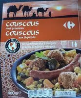 Mängden socker i Couscous aux légumes et kefta de boeuf et mergez