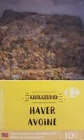 Mängden socker i Knekkebrød Haver/Avoine