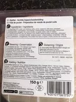 Mängden socker i Filet de poulet