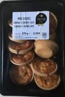 Mängden socker i Mini quiches lorraine et saumon fumé
