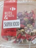 Mängden socker i Nuts et fruit
