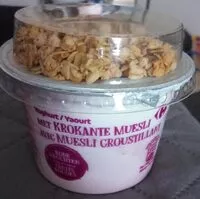 Mängden socker i Yaourt avec muesli croustillant