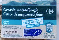 Mängden socker i Coeur de maquereau fumé