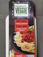 Mängden socker i Sauce bolo tomates, petits légumes