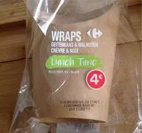 Mängden socker i Wraps chèvre et noix