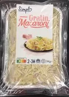 Mängden socker i Gratin Macaroni