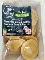 Mängden socker i Grandi tondi Saumon fumé et Ricotta