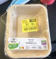 Mängden socker i Pad thai avec edamame & tofu